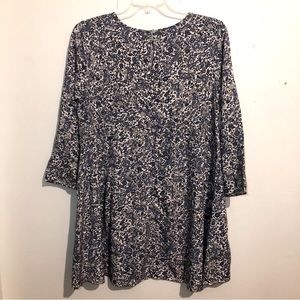 Old Navy Paisley Dress with Long Sleeves, size L.